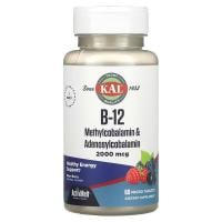 Картинка Вітамін B12 KAL B-12 Methylcobalamin & Adenosylcobalamin від інтернет-магазину спортивного харчування PowerWay