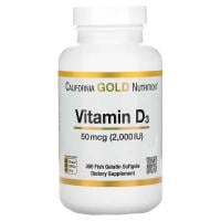 Картинка Вітамін D3, California Gold Nutrition, Vitamin D3, 2000 IU від інтернет-магазину спортивного харчування PowerWay