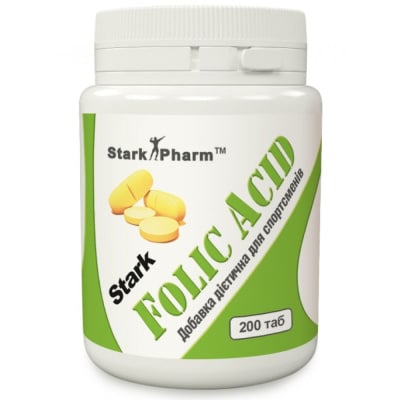 Картинка Фолієва кислота Stark Pharm - Folic Acid 400 мкг від інтернет-магазину спортивного харчування PowerWay