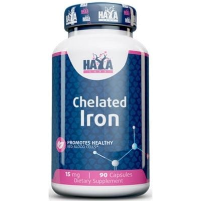 Картинка Залізо Haya Labs Chelated Iron 15 мг 90 капсул від інтернет-магазину спортивного харчування PowerWay