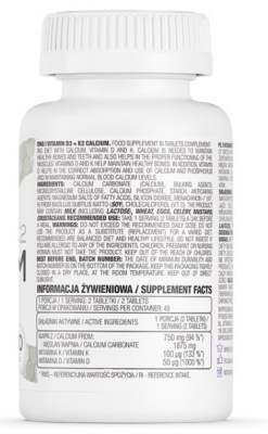 Картинка Кальцій+Д3+К2 Ostrovit Vitamin D3+K2 Calcium від інтернет-магазину спортивного харчування PowerWay
